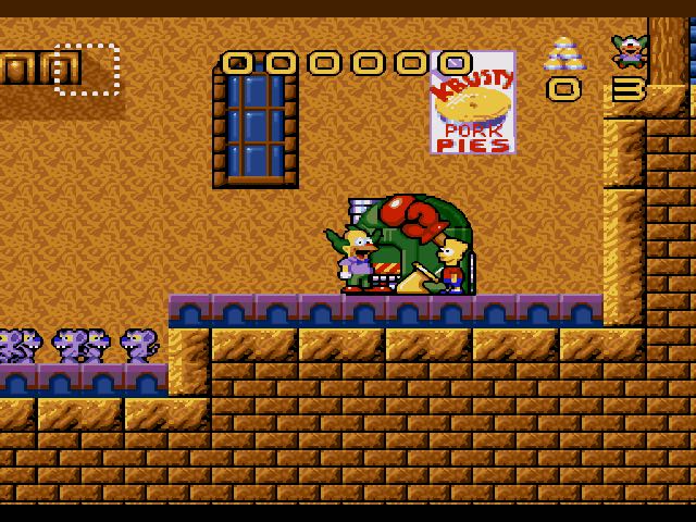 Krusty’s Super Fun House - Nintendo Super Nintendo Entertainment System (SNES) (Acclaim Entertainment - 1) video game collectible - Main Image 2