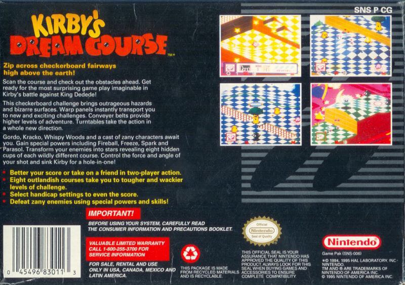 Kirby’s Dream Course - Nintendo Super NES Classic (Nintendo - 1-2) video game collectible [Barcode 0045496830113] - Main Image 2