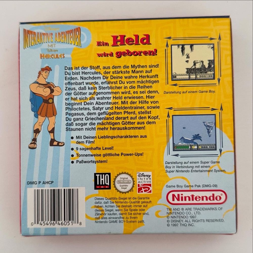 Disney’s Hercules - Nintendo Game Boy (Disney - 1) video game collectible [Barcode 045496460518] - Main Image 3