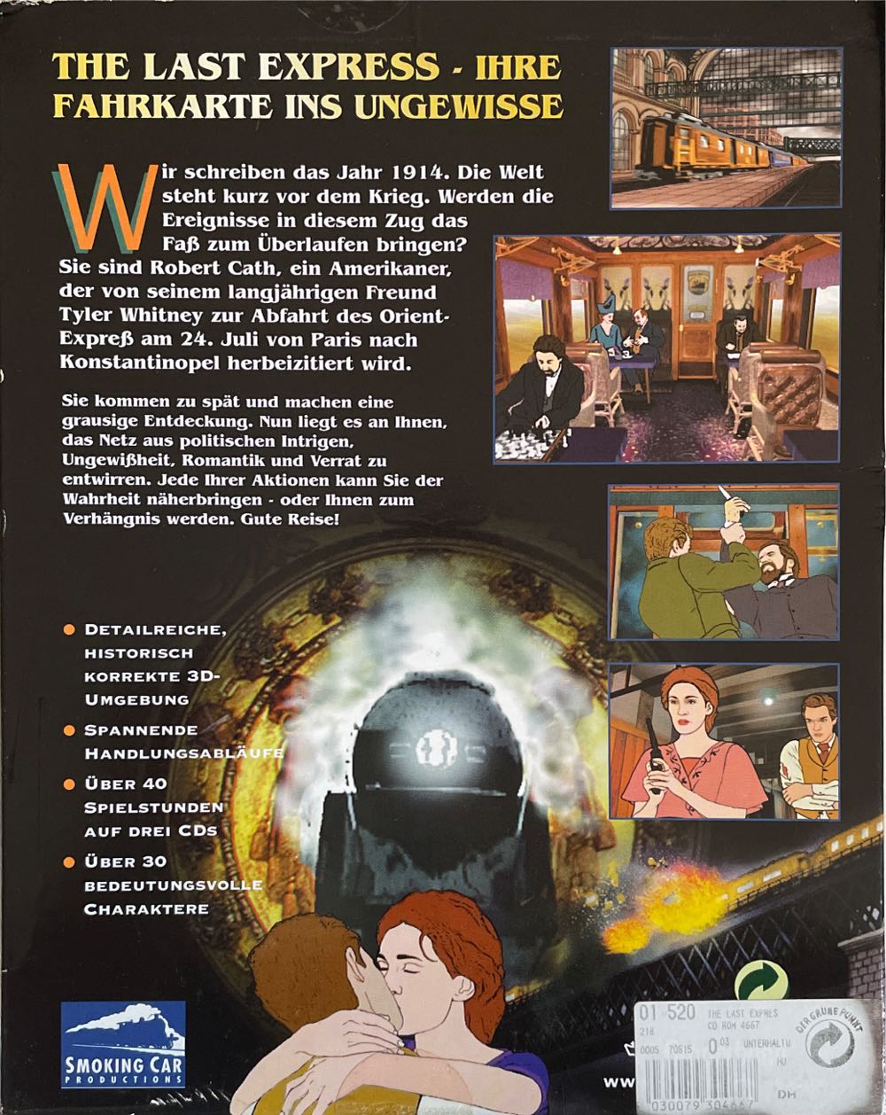 The Last Express - PC (Koch Media Deutschland GmbH) video game collectible [Barcode 5030079304674] - Main Image 2