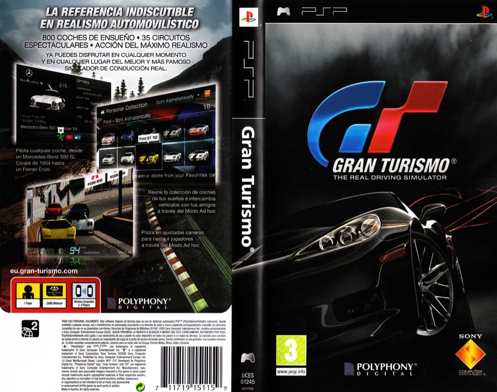 Gran Turismo Portable - Sony PlayStation Network (PSN) (Sony Computer Entertainment America - 4) video game collectible [Barcode 8809083646417] - Main Image 2