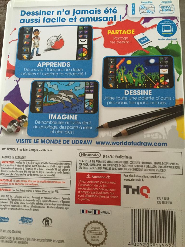 U Draw Studio - Nintendo Wii video game collectible [Barcode 4005209155922] - Main Image 2