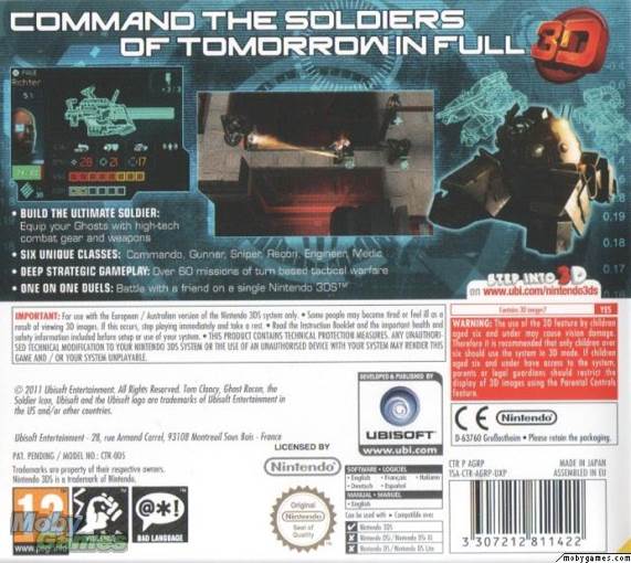 Ghost Recon: Shadow Wars - Nintendo 3DS (Ubisoft - 1) video game collectible [Barcode 3307212811439] - Main Image 2