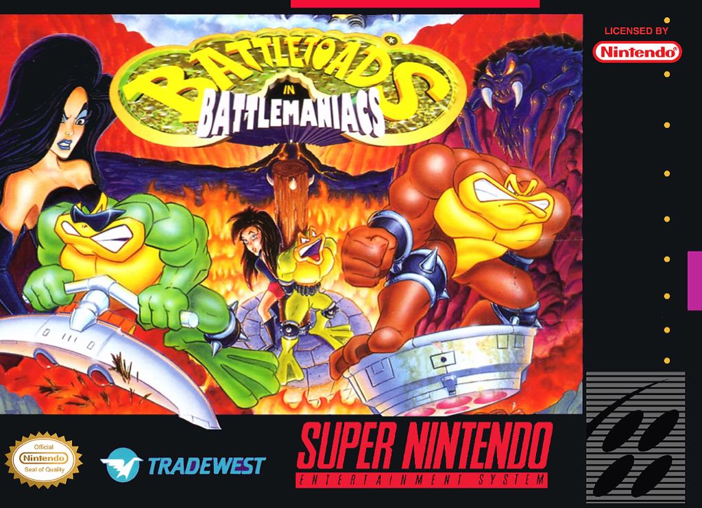 Battletoads In Battlemaniacs - Nintendo Super Nintendo Entertainment System (SNES) video game collectible - Main Image 1