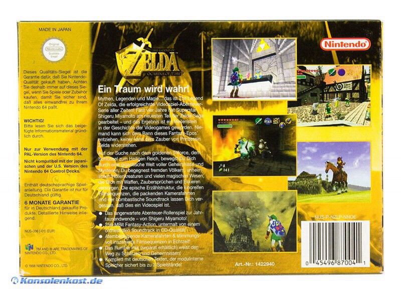 Zelda Ocarina of Time - Nintendo 64 (N64) video game collectible - Main Image 2