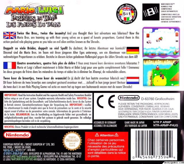 Mario & Luigi: Partners In Time - Nintendo DS (Nintendo - 1) video game collectible - Main Image 2