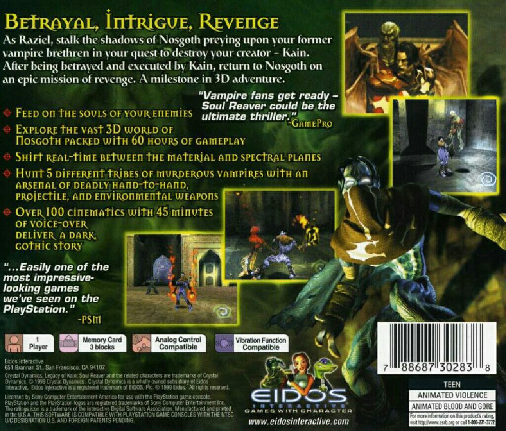 Legacy Of Kain Soul Reaver - Sony PlayStation video game collectible - Main Image 2