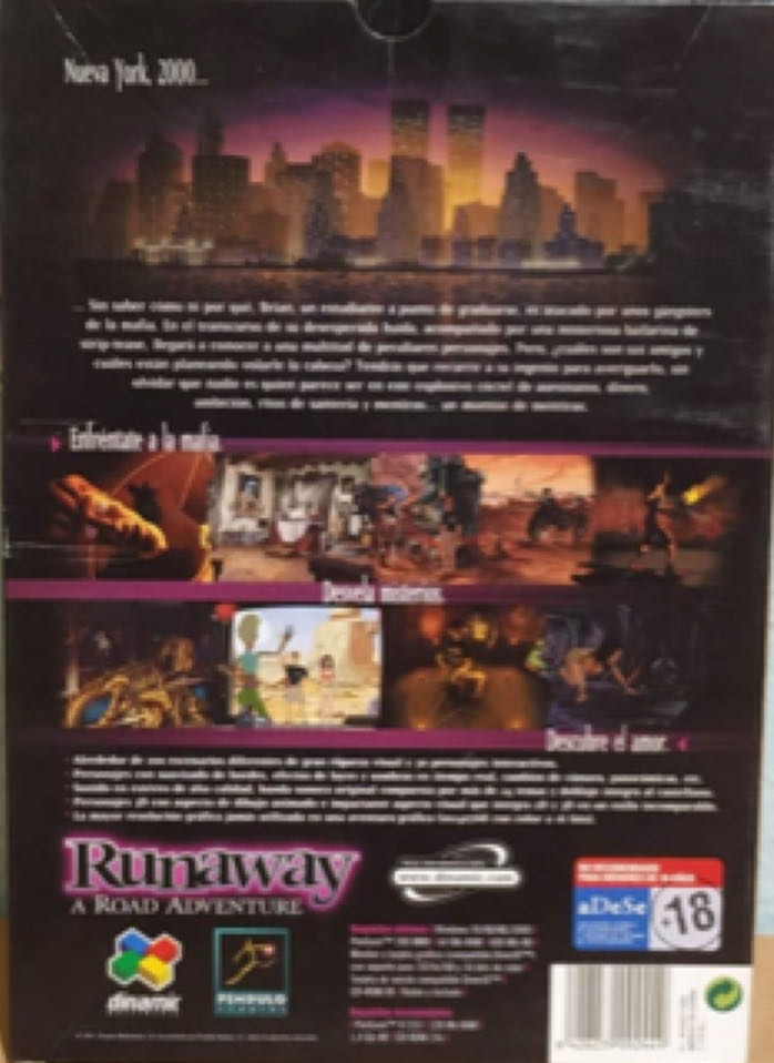 Runaway: A Road Adventure - PC (Руссобит-М) video game collectible [Barcode 9332985005239] - Main Image 2