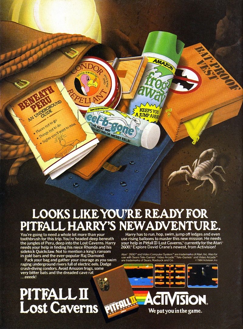 Pitfall II - Lost Caverns - Colecovision (Activision) video game collectible - Main Image 3