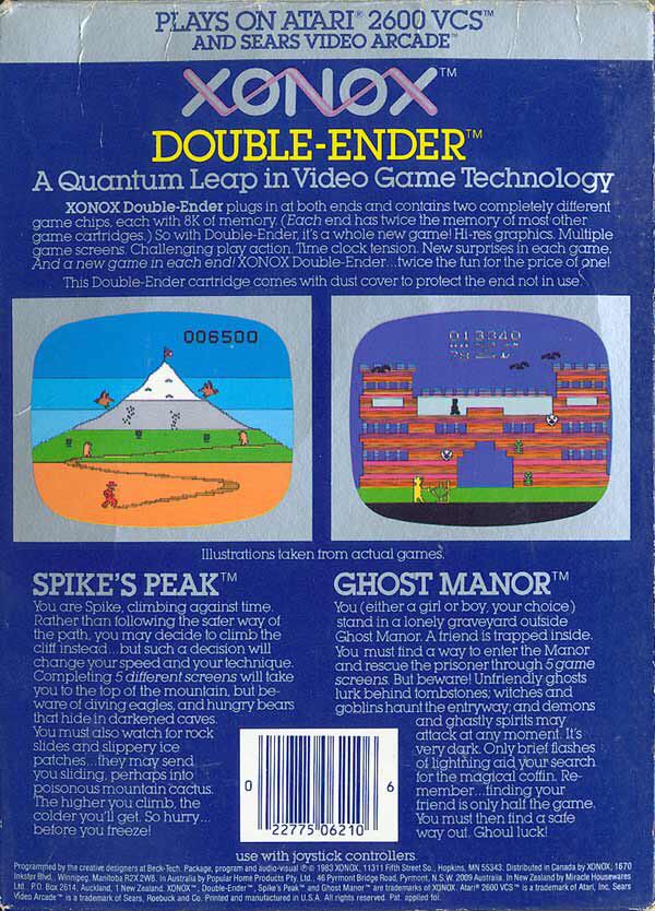 Ghost Manor / Spike’s Peak - Atari 2600 (Xonox - 1) video game collectible - Main Image 2