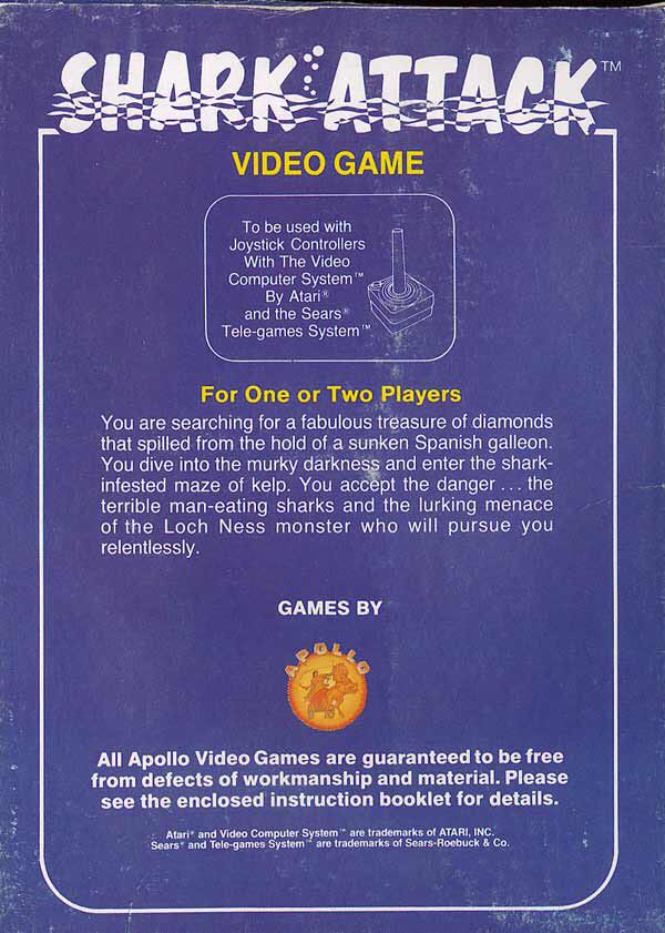 Shark Attack - Atari 2600 (Apollo - 1) video game collectible - Main Image 2