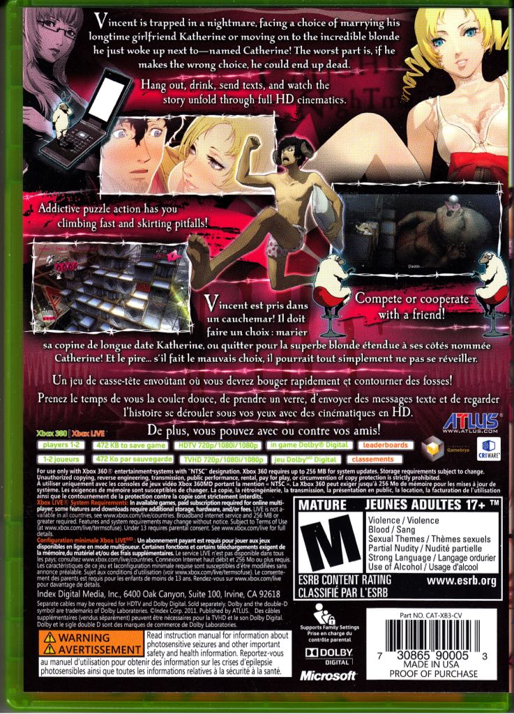 Catherine - Microsoft Xbox 360 (Atlus - 2) video game collectible [Barcode 4020628510312] - Main Image 2