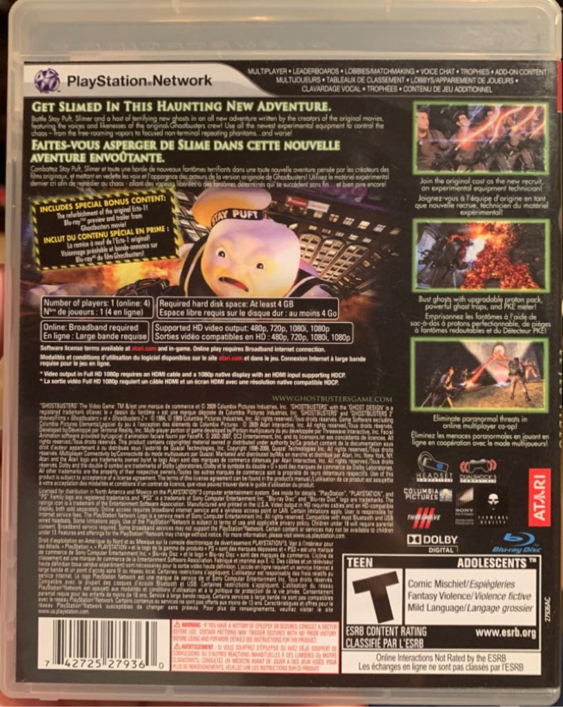 Ghostbusters The Video Game - Sony PlayStation 3 (PS3) (Atari - 1) video game collectible [Barcode 742725279360] - Main Image 2