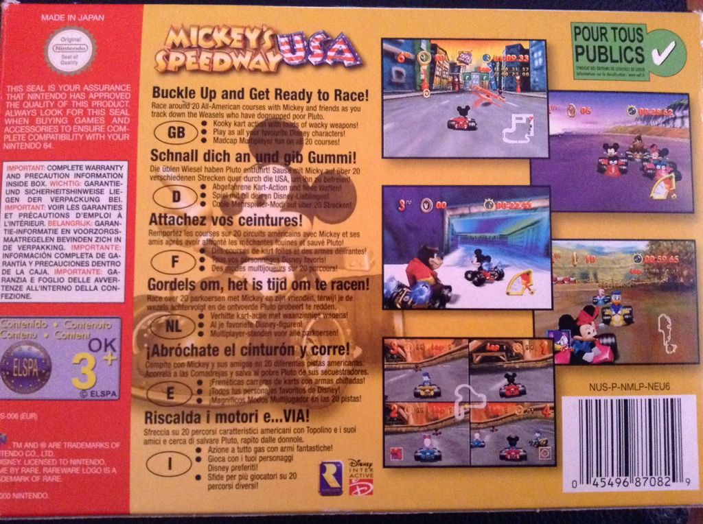 Mickey’s Speedway USA - Nintendo 64 (N64) video game collectible - Main Image 2