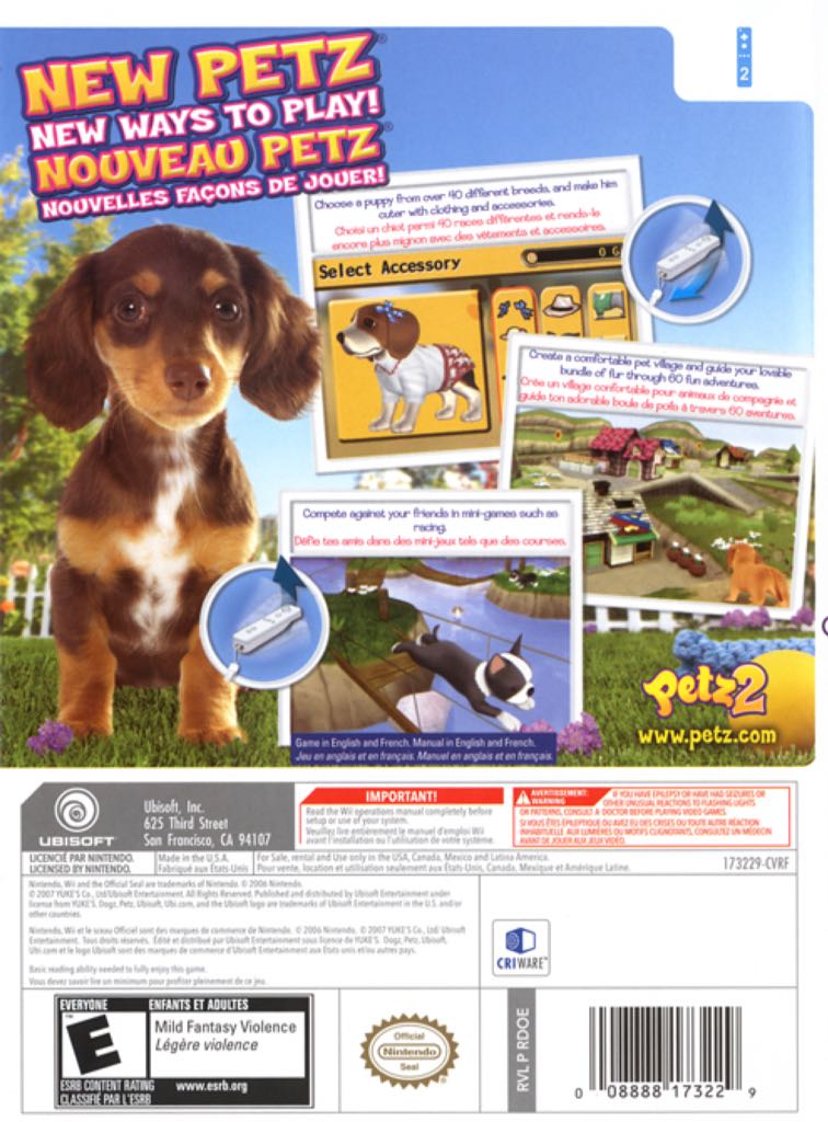 Petz Dogz 2 - Nintendo Wii video game collectible - Main Image 2