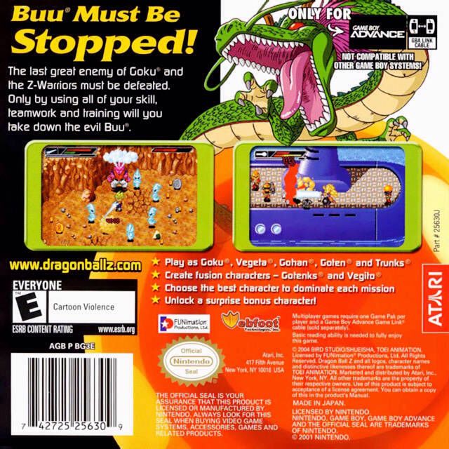 Dragon Ball Z: Buu’s Fury - Nintendo Game Boy Advance (GBA) video game collectible - Main Image 2
