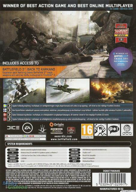 Battlefield 3 - Sony PlayStation 3 (PS3) (Electronic Arts - 1) video game collectible [Barcode 5030941102902] - Main Image 2