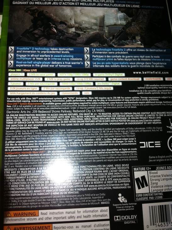 Battlefield 3 - Microsoft Xbox 360 video game collectible - Main Image 2