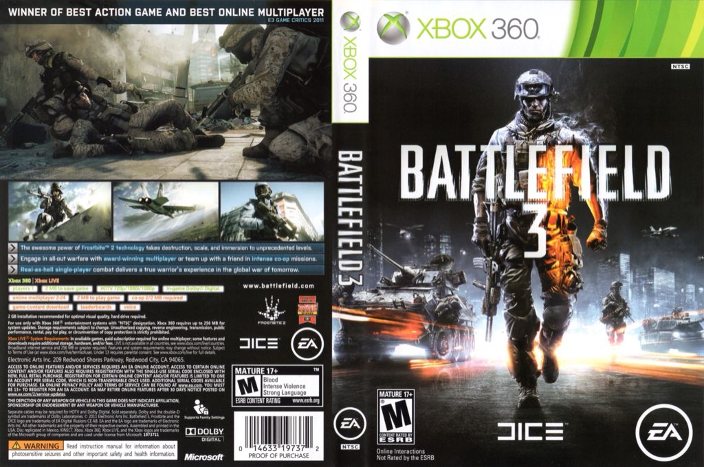 Battlefield 3 - Microsoft Xbox 360 ((EA) Electronic Arts) video game collectible - Main Image 2