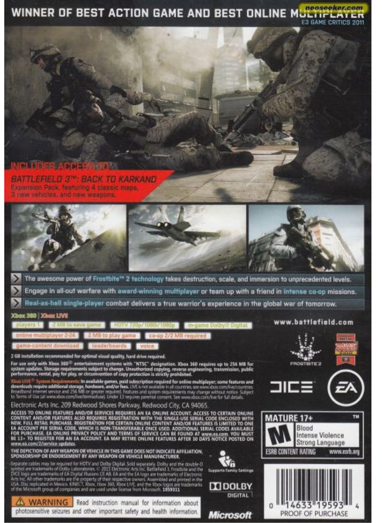 Battlefield 3 - Microsoft Xbox 360 (2) video game collectible - Main Image 2