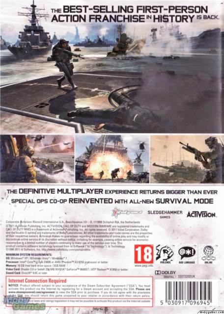 Call Of Duty: Modern Warfare 3 - Sony PlayStation 3 (PS3) (Activision - Unlimited) video game collectible [Barcode 5030917096792] - Main Image 2