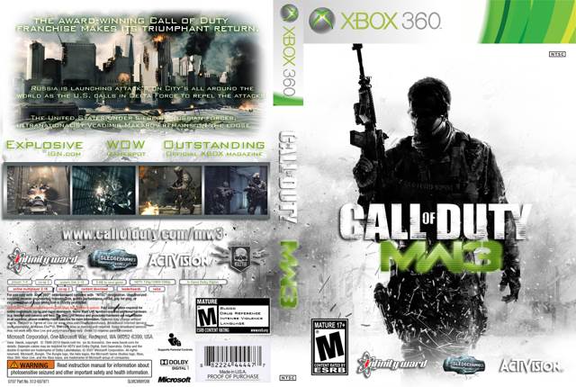 Call Of Duty: Modern Warfare 3 - Microsoft Xbox 360 (Activision - 1-4) video game collectible [Barcode 5030917096907] - Main Image 2