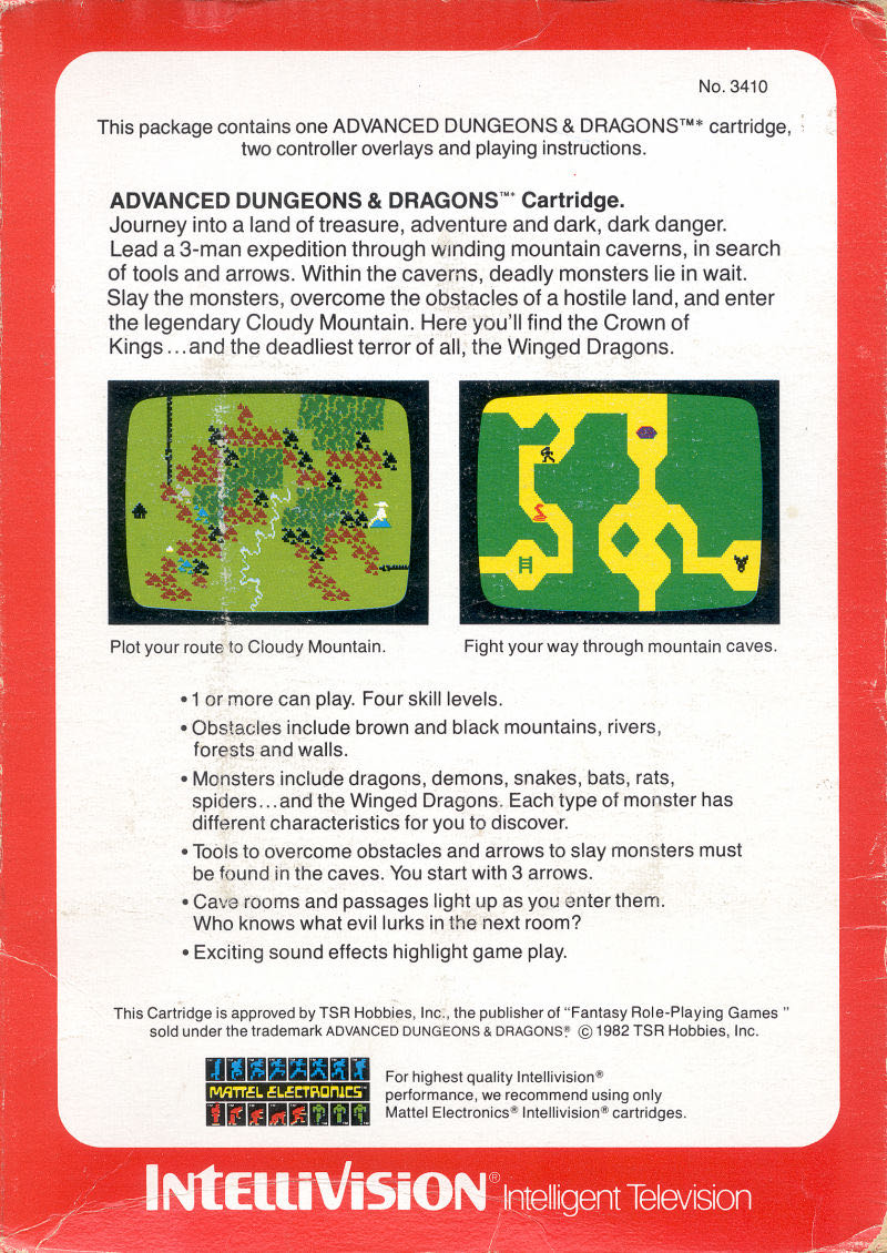 Advanced Dungeons & Dragons - Intellivision (Mattel - 1) video game collectible - Main Image 2