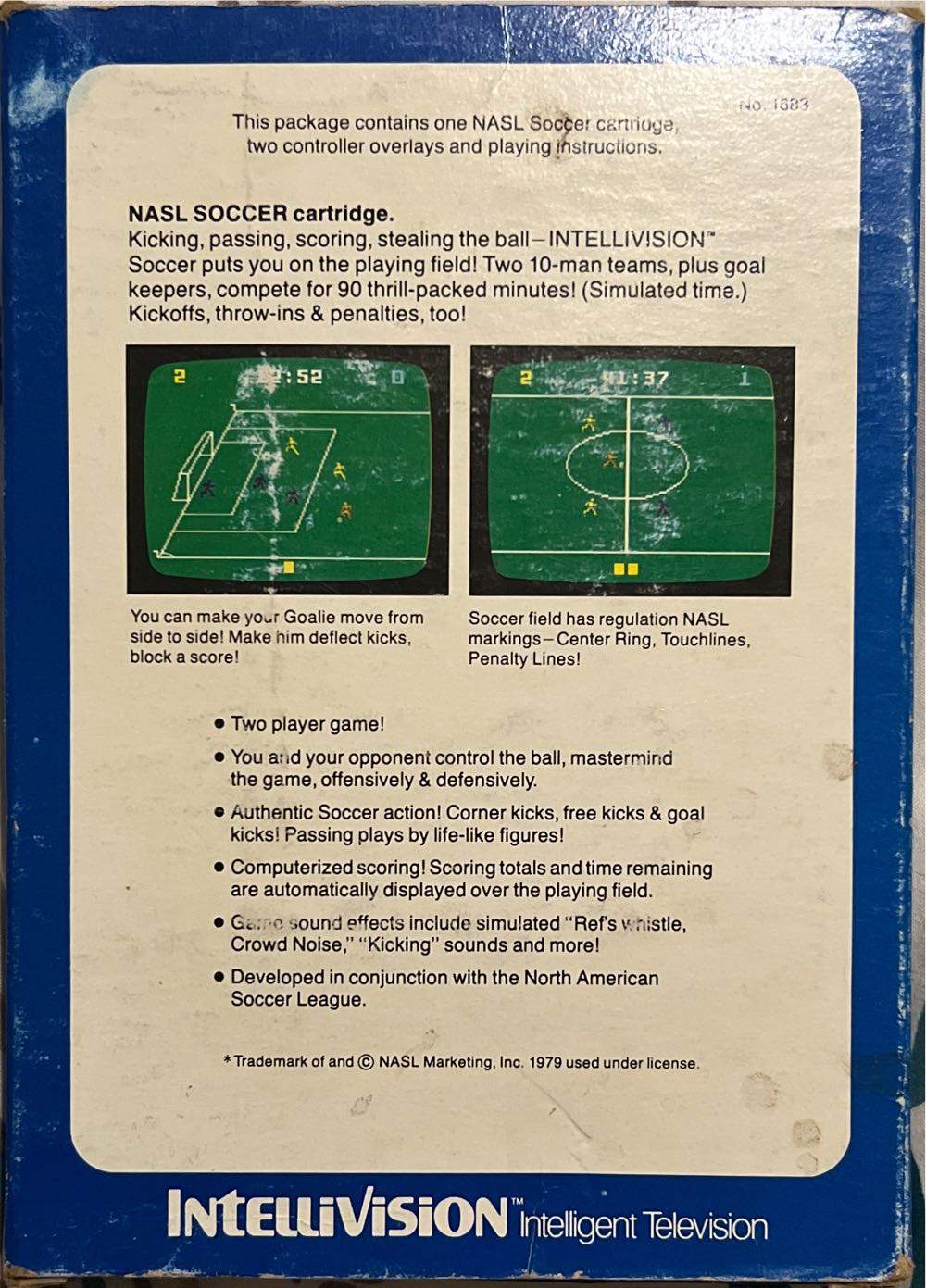 NASL Soccer - Intellivision (Mattel - 2) video game collectible - Main Image 3