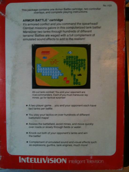 Armor Battle - Intellivision (Mattel Electronics - 2) video game collectible [Barcode 649281400057] - Main Image 2