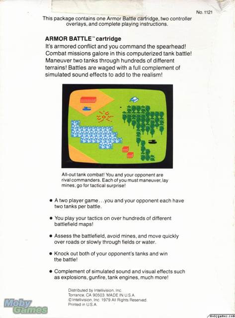 Armor Battle  (Sears Tele-Games) video game collectible - Main Image 2