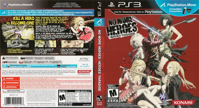 No More Heroes: Heroes’ Paradise - Sony PlayStation 3 (PS3) (Konami - 1) video game collectible [Barcode 083717202219] - Main Image 2