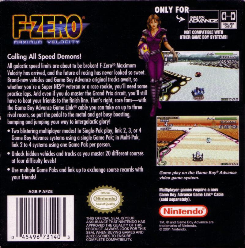 F-Zero: Maximum Velocity - Nintendo 3DS Virtual Console (F-Zero - 4) video game collectible [Barcode 0045496731403] - Main Image 2