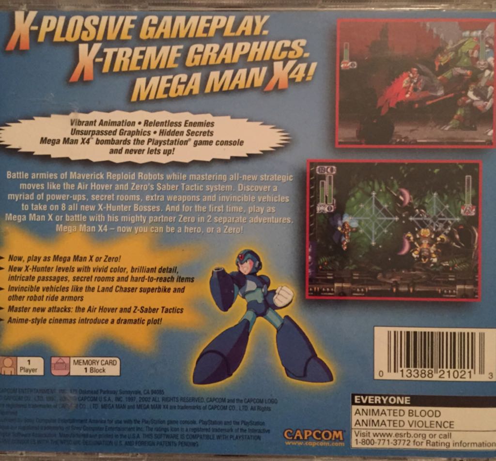 Megaman X4 - Sony PlayStation (Capcom - 1) video game collectible - Main Image 2