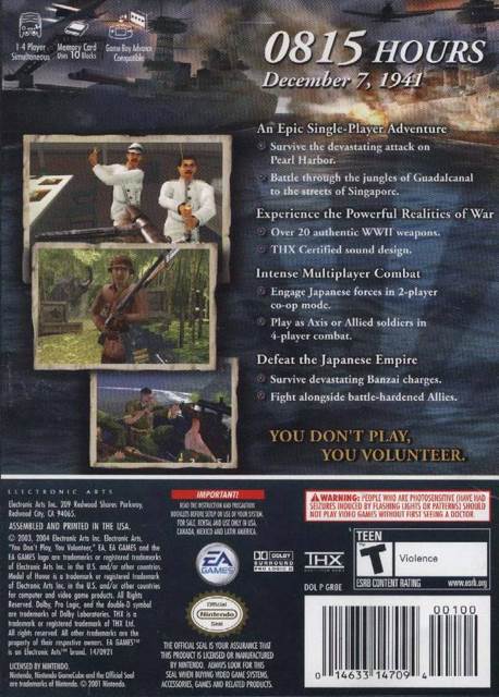 Medal of Honor: Rising Sun - Nintendo GameCube (Electronic Arts - 4) video game collectible [Barcode 014633147094] - Main Image 2