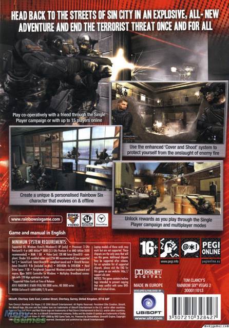 Tom Clancy’s Rainbow Six Vegas 2 (Disc) - PC (Nuni) video game collectible [Barcode 821515260617] - Main Image 2