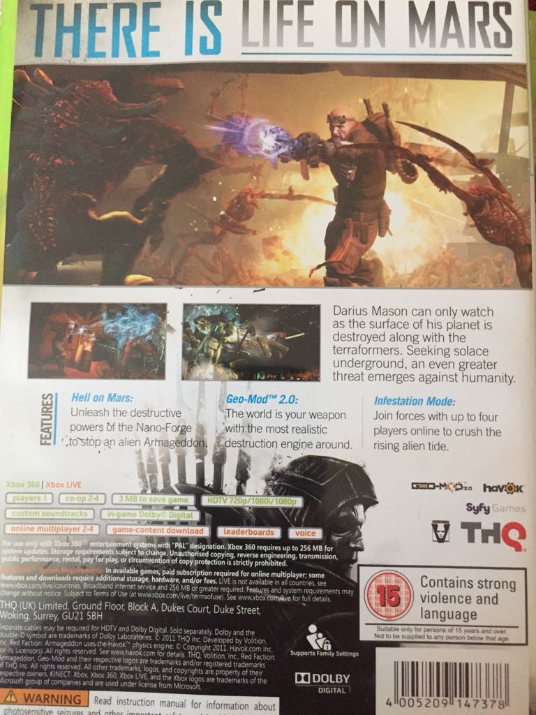 Red Faction Armageddon - Microsoft Xbox 360 (THQ - 1-4) video game collectible [Barcode 4005209147378] - Main Image 2