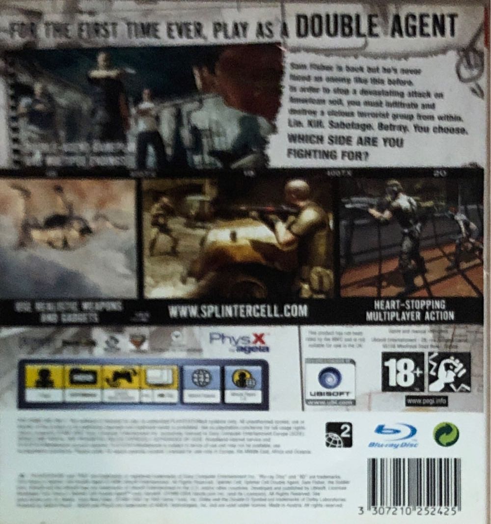 Tom Clanys Cell: Double Agent - Sony PlayStation 3 (PS3) video game collectible [Barcode 3307210252425] - Main Image 2