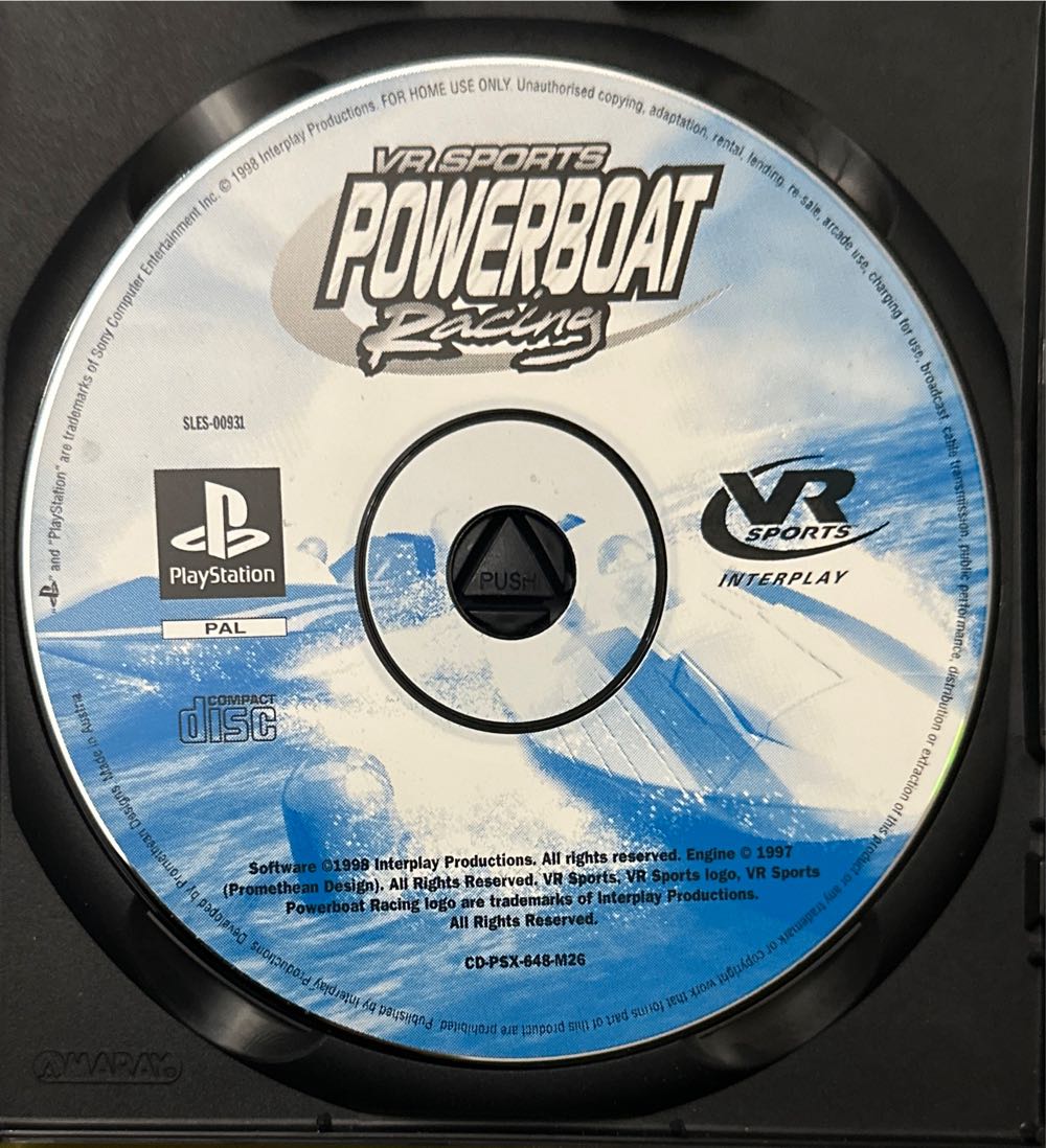 VR Sports Powerboat Racing - Sony PlayStation (Interplay Entertainment - 1-2) video game collectible [Barcode 5026102000446] - Main Image 3