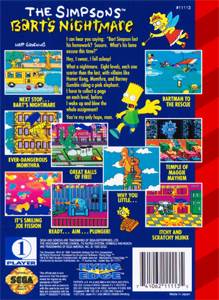 The Simpsons: Bart’s Nightmare - Sega Genesis (Mega Drive) (Flying Edge - 1) video game collectible [Barcode 741062111135] - Main Image 2