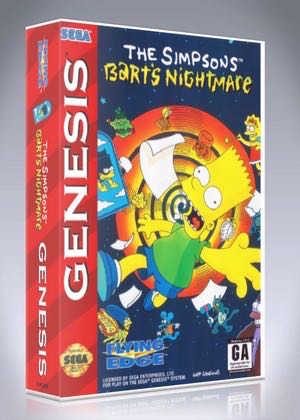 The Simpsons: Bart’s Nightmare - Sega Genesis (Mega Drive) (Flying Edge - 1) video game collectible [Barcode 741062111135] - Main Image 3