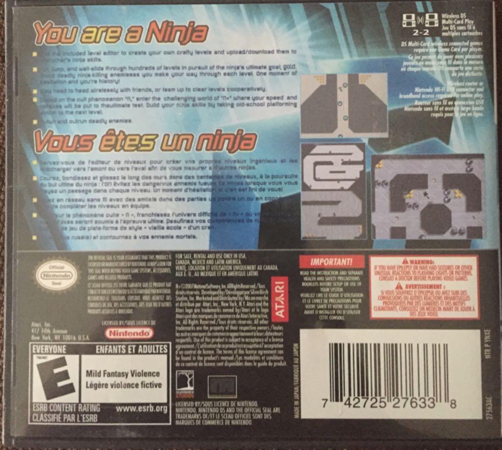 N+ - Nintendo DS (Atari - 1) video game collectible - Main Image 2