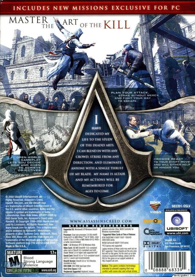 Assassin’s Creed: Director’s Cut Edition - Microsoft Xbox 360 (Ubisoft - 1) video game collectible [Barcode 04949763] - Main Image 2