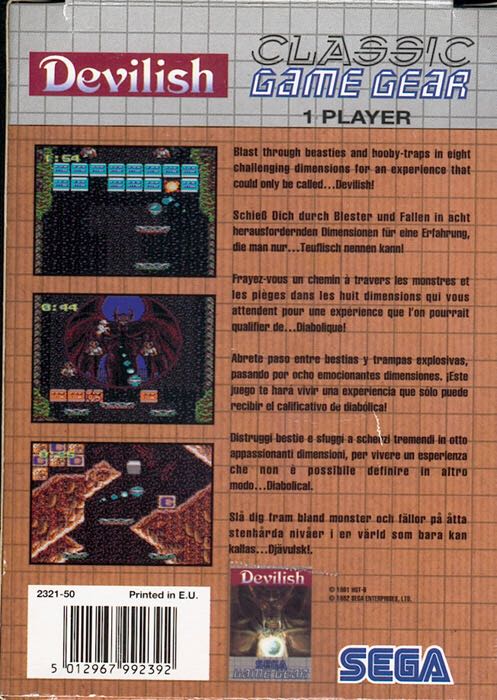 Devilish - Sega Game Gear (Opera House - 1) video game collectible - Main Image 2