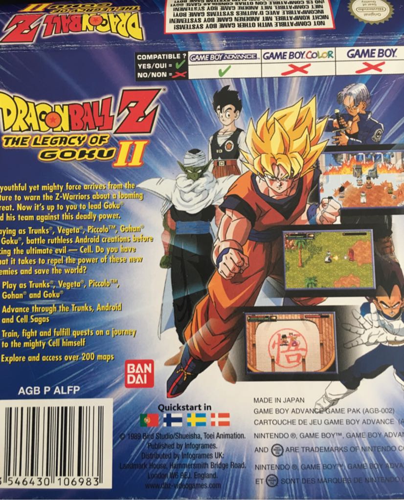 Dragon Ball Z The Legacy Of Goku 2 (loose) - Nintendo Game Boy Advance (GBA) (Infogrames - 1) video game collectible [Barcode 3546430106983] - Main Image 2