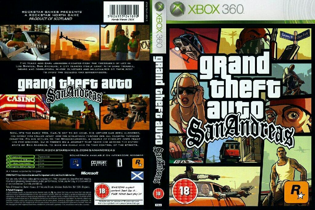 Gta San Andreas - Microsoft Xbox 360 (Rockstar - 1) video game collectible - Main Image 2