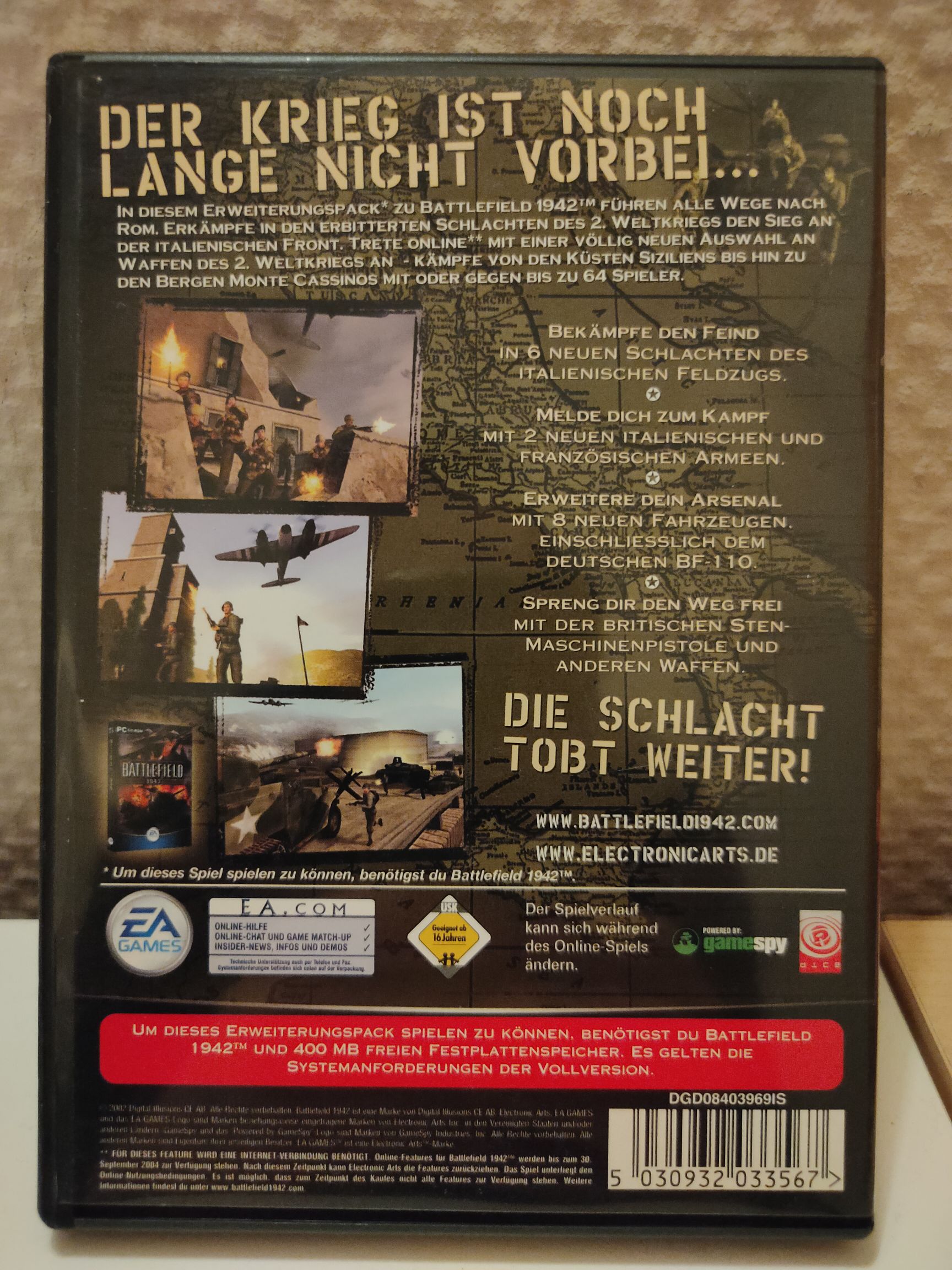 Battlefield 1942: Road To Rome - PC ((EA) Electronic Arts) video game collectible [Barcode 5030932033567] - Main Image 2