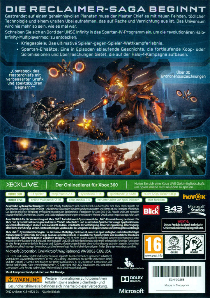 Halo 4 - Microsoft Xbox 360 (Microsoft Game Studios - 4) video game collectible [Barcode 5027757044250] - Main Image 2