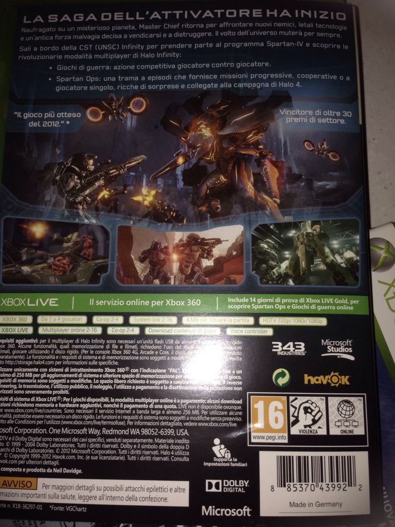 Halo 4 - Microsoft Xbox 360 (343Industries/Microsoft Studios - 1-4) video game collectible [Barcode 825310439988] - Main Image 2