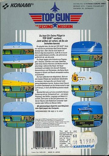 Top Gun The Second Mission - Nintendo Entertainment System (NES) video game collectible - Main Image 2
