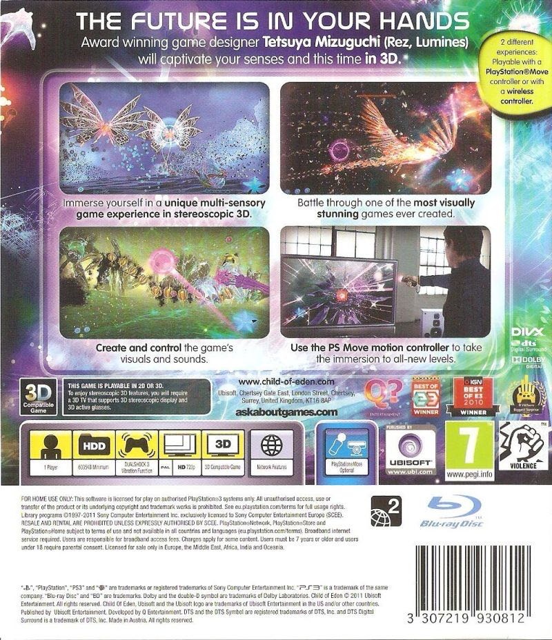 Child of Eden - Sony PlayStation 3 (PS3) (Ubisoft) video game collectible [Barcode 3307219930867] - Main Image 2